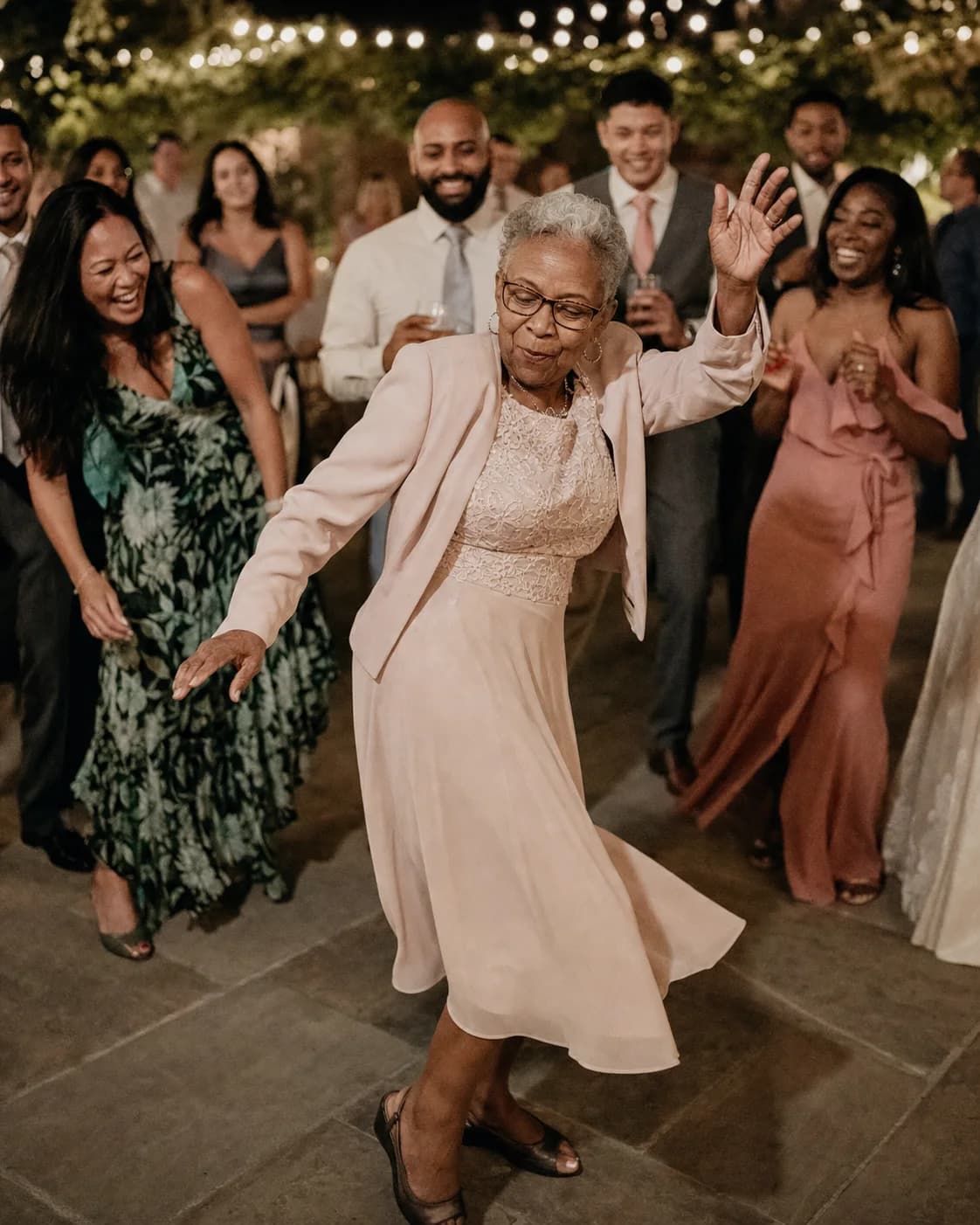 A candid dance floor moment at an event