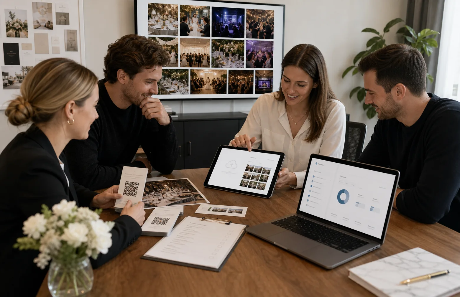 corporate guests using a QR code photo sharing experience for EventPics Alternative: What EU-Based Companies Should Consider Instead
